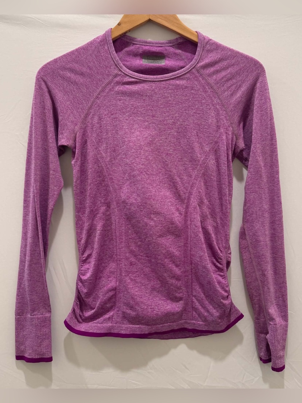 Athleta Fastest Track Heather Magenta Long-Sleeve Performance Tee Women S